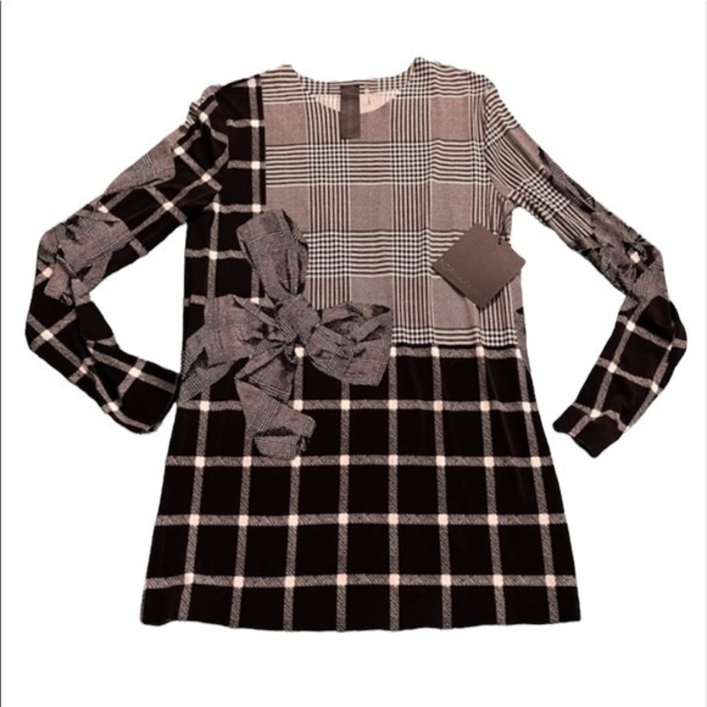 NORMA KAMALI Combo Plaid Shirt